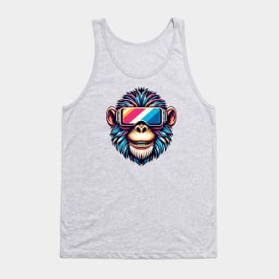 Monkey wearing VR eyeglasses Tank Top